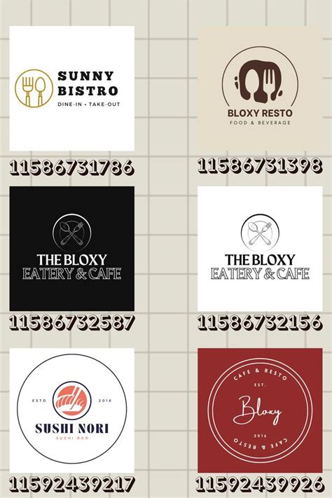 Bloxburg cafe logo codes - When autocomplete results are available use up and down arrows to review and enter to select. Touch device users, explore by touch or with swipe gestures. 
